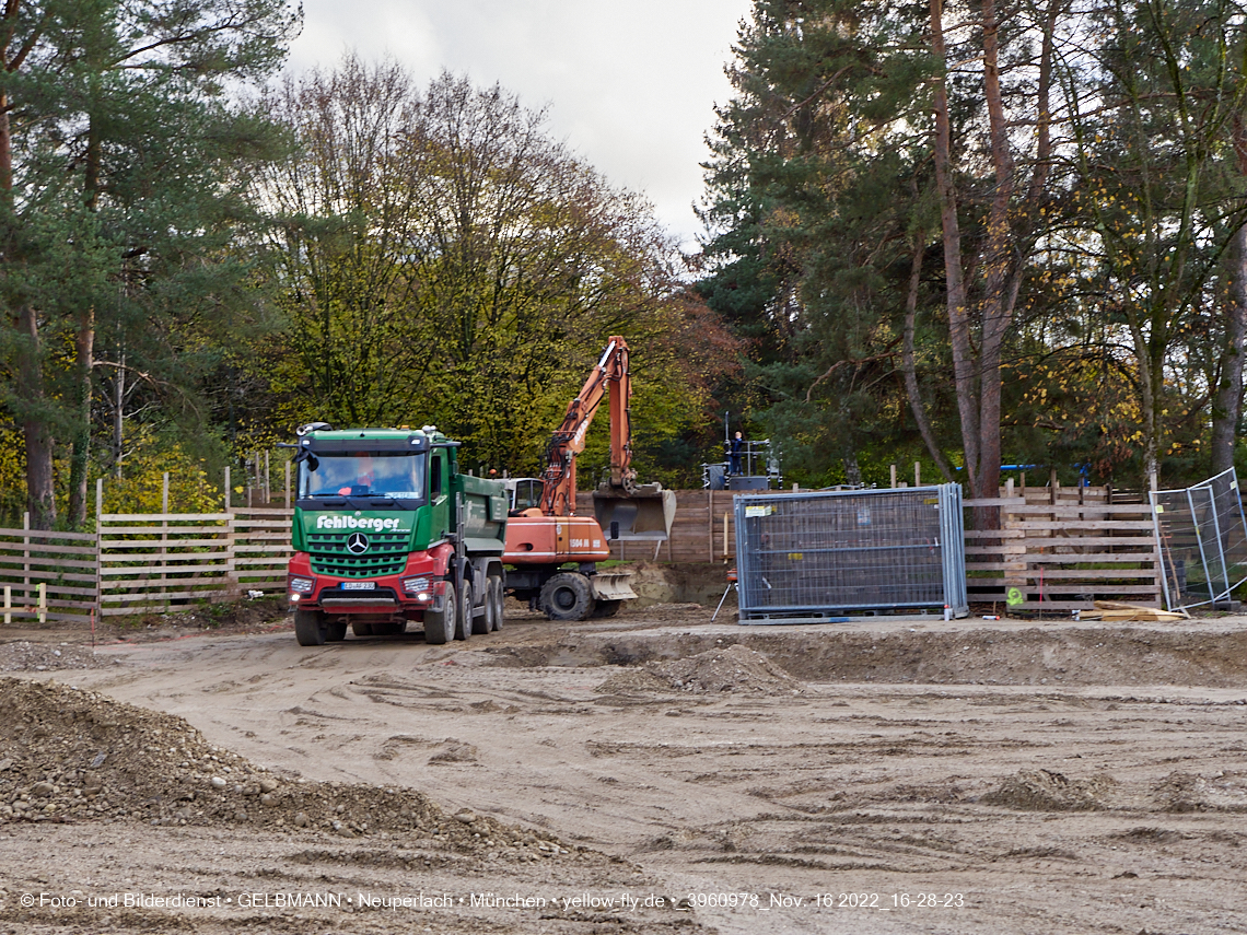 16.11.2022 - Baustelle an der Quiddestraße Haus für Kinder in Neuperlach